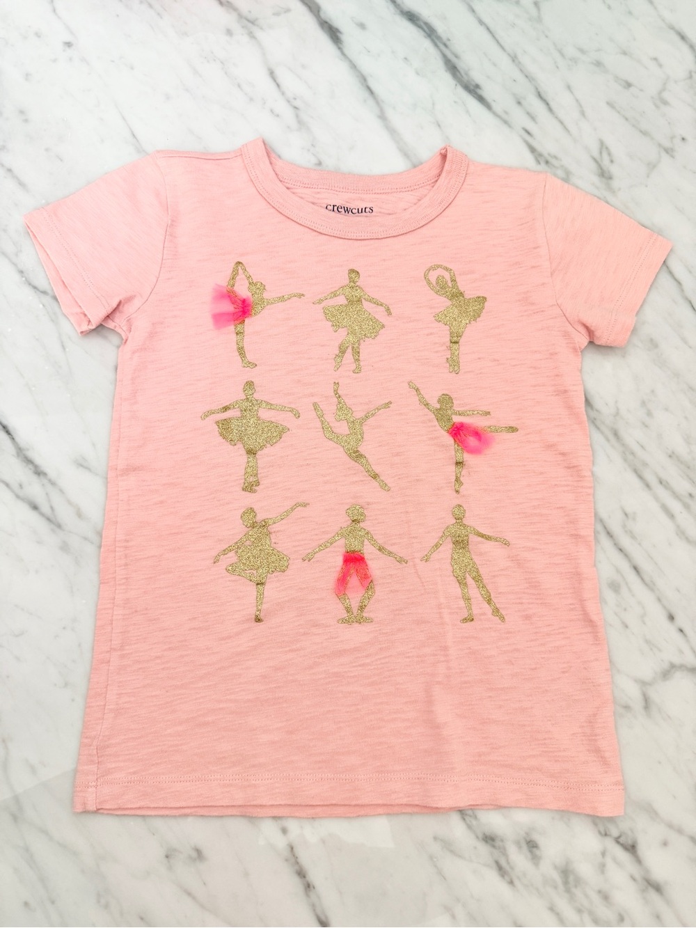 Crewcuts Ballerina Tee Size 6-7